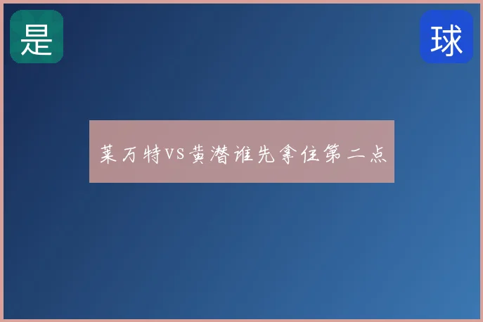 莱万特vs黄潜谁先拿住第二点